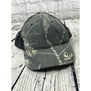 Mossy Oak FIELD STAFF Camo Trucker Mesh Strap Back Adjustable Hat Green